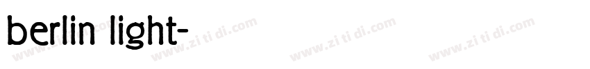 berlin light字体转换